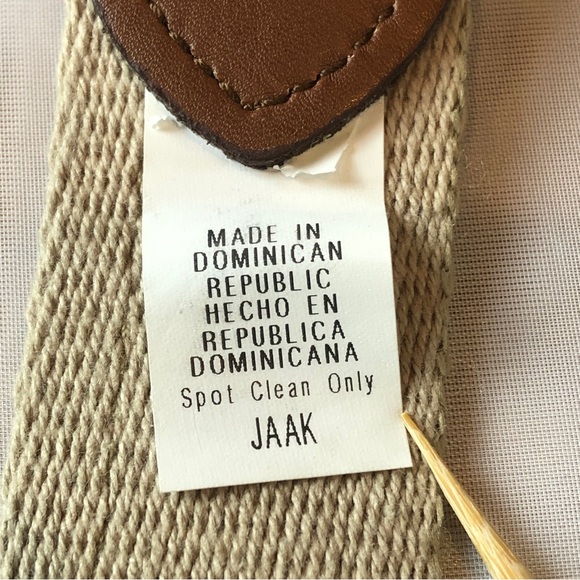 JAAK Belt Men L Madras Plaid Blue Red GreenCanvas Cotton Woven Synthetic Leather - Picture 7 of 14